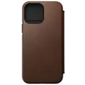 NOMAD Modern Folio Leather MagSafe Case for iPhone Series, Rustic Brown (iPhone 13 Pro 6.1")