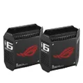 ASUS ROG Rapture GT6 (2PK) Tri-Band WiFi 6 Gaming Mesh WiFi System, Covers up to 5,800 sq ft, 2.5 Gbps Port, Triple-Level Game Acceleration, UNII 4, Free Lifetime Internet Security, Black