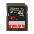 SanDisk 32GB Extreme PRO SDHC UHS-I Memory Card - C10, U3, V30, 4K UHD, SD Card - SDSDXXO-032G-GN4IN, Dark gray/Black