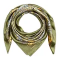 Large Square Satin Silk Like Lightweight Scarfs Hair Sleeping Wraps for Women Olive Totem Pattern