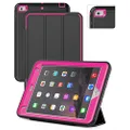 SEYMAC iPad Mini 5 / Mini 4 Case 7.9 Inch for Kids, Durable Sturdy Heavy Duty Shockproof Protection Folio Stand Case with Smart Cover Auto Sleep/Wake for iPad Mini 5th / 4th Generation, Rose