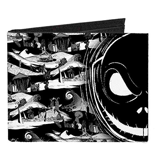 Buckle-Down mens Buckle-down Canvas Bifold Card Holder Wallet - Nightmare Before Christmas, 4.0 x 3.5 US