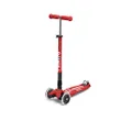 Micro MMD098 Maxi Deluxe Foldable Scooter with LED Wheels, Red