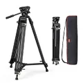 SmallRig AD-01 Video Tripod, 73" Heavy Duty Tripod with 360 Degree Fluid Head and Quick Release Plate for DSLR, Camcorder, Cameras 3751