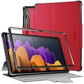 Poetic Explorer for Samsung Galaxy Tab S7 Plus Tablet Case, 12.4 inch -T970/T975/T976, Full Body Triple Layers Tough 360 Degree Stand Folio Smart Cover with S Pen Holder, Red