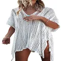 shermie Swimsuit Cover ups for Women Loose Beach Bikini Bathing Suit Cover up White