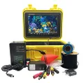 Portable Underwater Fishing Camera Video Fish Finder with Drop Protection Case 9" HD LCD Monitor 1200tvl Camera for Ice Lake Boat Fishing 24pcs Infrared and Cool LED Lights (30M)