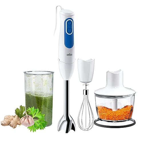 Braun MultiQuick 3 MQ3035 Sauce - Hand Blender with Chopper and Whisk, 700W, White