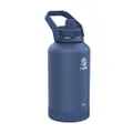 Takeya Actives 64 oz Vacuum Insulated Stainless Steel Water Bottle with Spout Lid, Premium Quality, Midnight Blue