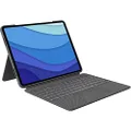 Logitech Combo Touch iPad Pro 12.9-inch (5th gen - 2021) Keyboard Case - Detachable Backlit Keyboard with Kickstand, Click-Anywhere Trackpad, Smart Connector,Oxford Grey