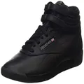 Reebok Women's Freestyle Hi High Top Sneaker, Black, 7