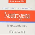 Neutrogena Original Gentle Facial Cleansing Bar with Glycerin, Pure & Transparent Face Wash Bar Soap, Free of Harsh Detergents, Dyes & Hardeners, 3.5 oz (Pack of 3)