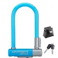 Kryptonite Kryptolok Mini-7 12.7mm U-Lock Bicycle Lock with FlexFrame-U Bracket - Light Blue