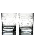 Greenline Goods Whiskey Glasses Northern Summer Sky & Astronomy Constellations (Set of 2) Etched 10 Oz Tumbler Gift Set - Old Fashioned Rocks Wisky Glass 2 Count (Pack of 1) Clear