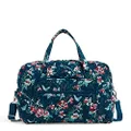 Vera Bradley Women's Cotton Weekender Travel Bag, Rose Toile - Recycled Cotton, One Size