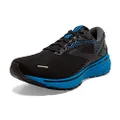 Brooks Ghost 14 Men's Neutral Running Shoe, Black/Blackened Pearl/Blue, 8 US