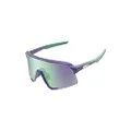 100% S3 Sport Performance Cycling Sunglasses (MATTE METALLIC INTO THE FADE - Blue Topaz Multilayer Mirror Lens)