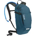 CamelBak M.U.L.E. 12 Mountain Biking Hydration Pack - Easy Refilling Hydration Backpack - Magnetic Tube Trap 100oz, Moroccan Blue/Black