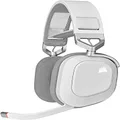 CORSAIR HS80 RGB WIRELESS White Wireless Premium Gaming Headset, PC/PS4/PS5 Dolby Atmos CA-9011236-AP White