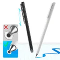 Stylus for Touch Screens (2pcs), Smallest Disc Tip Universal Touch Pen for Apple iPad/Pro/Air/Mini/iPhone/Max/Samsung Galaxy Tablet/Amazon Fire HD/Chromebook/Android/HUAWEI/MI, Stylus with Pencil Clip