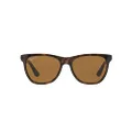 Ray-Ban RB4184 Square Sunglasses, Light Havana/Polarized Brown, 54 mm