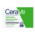 CeraVe Hydrating Cleanser Bar Soap-Free Body and Facial Cleanser with 5% Moisturizing Cream Fragrance-Free Single Bar, 128 g