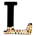will's Wine Cork Holder - Metal Monogram Letter (L), Black, Large | Wine Lover Gifts, Housewarming, Engagement & Bridal Shower Gifts | Personalized Wall Art | Home Décor