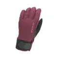 SEALSKINZ Women's Waterproof All Weather Insulated Glove, Red/Black, Small