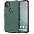 Crave Pixel 4a Case, Dual Guard Protection Series Case for Google Pixel 4a - Forest Green