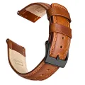 Ritche 22mm Leather Watch Band Quick Release Leather Watch Strap (Toffee Brown)