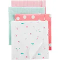Carter's Unisex Baby 4 Pack Receiving Blankets, 40"x30", Flamingo Pink