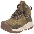 KEEN Women's Nxis Evo Mid Height Waterproof Fast Packing Hiking Boots, Olive Drab/Silver Birch, 8
