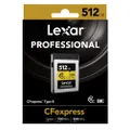 LEXAR Professional CFexpress 512GB Type B R1750/W1000 MB/s (GOLD Series)