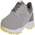 New Balance Men's Striker V3 Golf Shoe, Grey/Yellow, 8