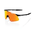 100% HYPERCRAFT Sport Performance Frameless Sunglasses (Matte Black - HiPER Red Multilayer Mirror Lens)