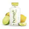 Huma Plus (Double Electrolytes) - Chia Energy Gel, Lemon Lime, 24 Gels, 1x Caffeine - Stomach Friendly, Real Food Energy Gels