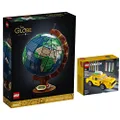 Lego Ideas The Globe (21332) + Lego Creator Yellow Taxi (40468) Exclusive World Travel Bundle