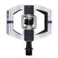 Crankbrothers Mallet E Mountain Bike Pedals - Silver Edition - MTB Enduro Optimized Platform - Clip-in System Pair of Bicycle Mountain Bike Pedals (Cleats Included)