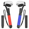 HUIUKE VR Game Handle Accessories for Quest 2 Controllers, Handles Extension Grips for Playing Beat Saber, VR Golf Club Attachment Compatible with Playing Golf+ or First Person Tennis