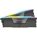 Corsair Vengeance RGB DDR5 32GB (2x16GB) 5200MHz C40 AMD Optimized Desktop Memory (Dynamic Ten-Zone RGB Lighting, Onboard Voltage Regulation, AMD® Expo Compatibility, Tight Response Times) Cool Gray