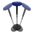 WOBBLE STOOL Standing Desk Chair ergonomic tall adjustable height sit stand-up office balance drafting bar swiveling leaning perch perching high swivels 360 computer adults kids active sitting blue