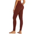 Sunzel Workout Leggings for Women, Squat Proof High Waisted Yoga Pants 4 Way Stretch, Buttery Soft, Wine Red, Medium