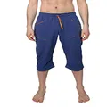 Ucraft "Xlite Rock Climbing Bouldering and Yoga Knickers ¾ Men's and Women's Capri Pants. Lightweight, Stretchy, Breathable (S, Deep Blue Melange)