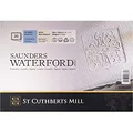 St. Cuthberts Mill Saunders Waterford Watercolor Paper Block - 10x7-inch White 100% Cotton Watercolor Paper - 20 Sheets of 140lb Cold Press Watercolor Paper for Gouache Ink Acrylic Charcoal and More