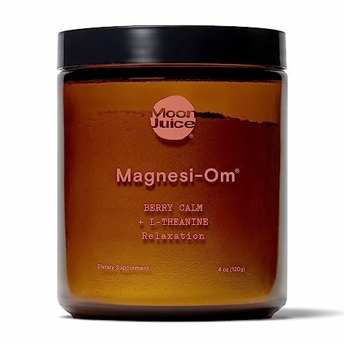 Magnesi-Om by Moon Juice | Supplement for Natural Calm, Relaxation & Regularity | Magnesium Acetyl Taurinate, Magnesium Gluconate, Magnesium Citrate, L-Theanine | Sugar Free Berry Flavor (Jar, 4 oz)
