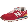 New Balance - 574 - ML574HA2 - Color: Red-Grey - Size: 42 EU