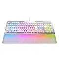 ROCCAT Vulcan II Max JP Gaming Keyboard, Japanese Layout, Wired, White/White, Optical, Linear, Silent, Full Size, Customizable, RGB, Translucent Armrest, Volume Dial