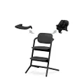 CYBEX LEMO 2 High Chair System, Grows with Child up to 209 lbs, One-Hand Height and Depth Adjustment, Anti-Tip Wheels Safety Feature - Stunning Black