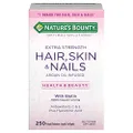 Natures Bounty Hair Skin Nails Nature'S Bounty Hair Skin And Nails 5000 Mcg Of Biotin - 250 Coated Tablets Regular & Extra Strength (Extra Strength, Two Bottles Each Of 250 Softgels)