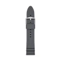 Fossil Silicone and Stainless Steel Interchangeable Watch Band Strap, Gray/Silver, 22mm, Traditional,Fashionable